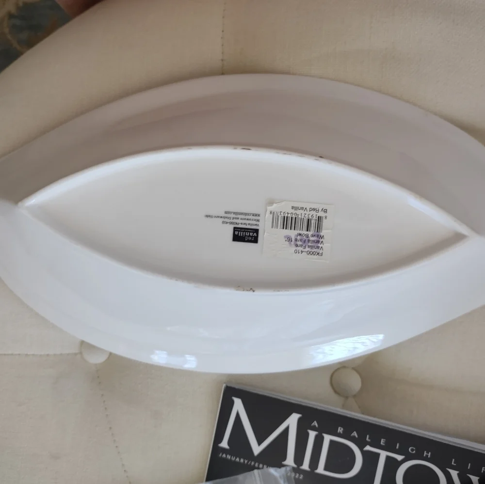 NWT White Ceramic Dish